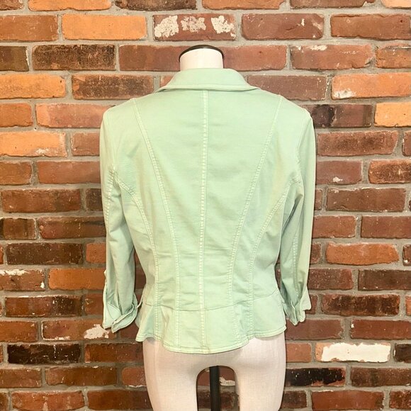 White House Black Market Sage Mint Pret Jacket Size 14 - Picture 4 of 5